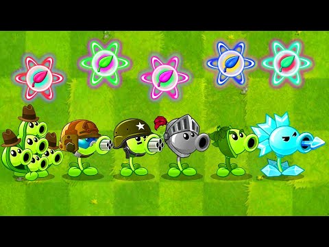 99 PEASHOOTER vs Brickhead Zombie - Who 's Best - PvZ 2 Discovery All Pea Plants