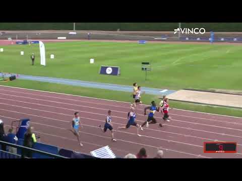 U20 Men's 100m final at 4J Age Groups