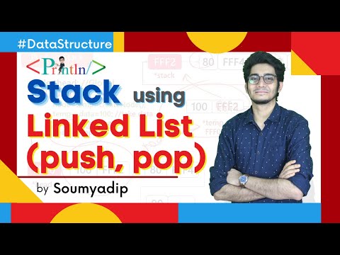6 5 Stack Using Linkedlist Push Pop With Coding Stack Data Structure Println