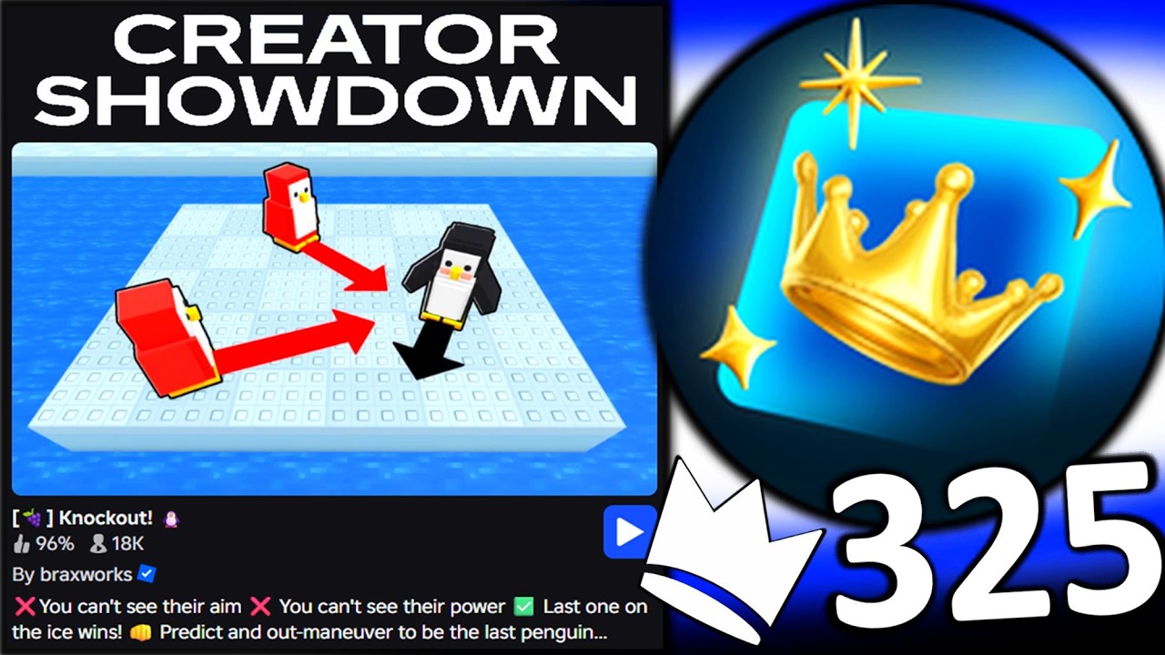 EVENT! Getting The Creator Showdown Badge & 325 Points From Knockout! (ROBLOX)