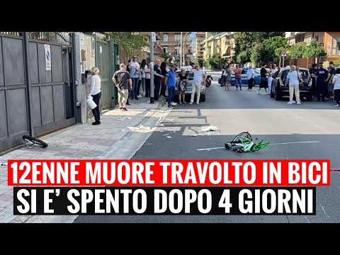 12ENNE MUORE INVESTITO IN BICICLETTA: SI È SPENTO DOPO 4 GIORNI DI AGONIA A CASERTA