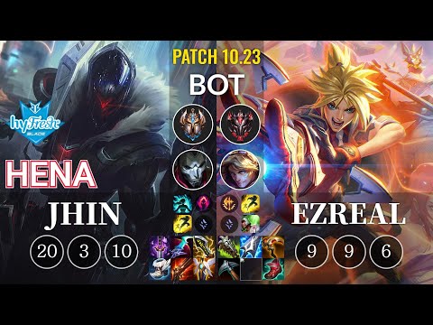 hyF Hena Jhin vs Ezreal Bot - KR Patch 10.23
