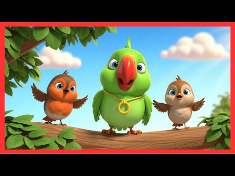 Canção dos Três Pássaros | Papagaio, Pisco & Rouxinol | Aprenda Cores e Natureza | PapaTV