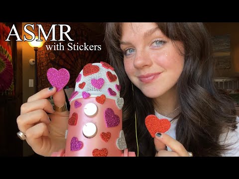 ASMR Stickers on the Microphone & Peeling them Off❤️