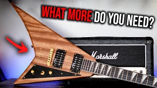 Video thumbnail for Jackson's $279 RAW METAL AXE (a metalhead's simple, affordable guitar) by Guitar MAX