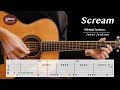 Scream Michael Jackson Janet Jackson Free TAB Fingerstyle Guitar Solo