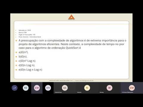 exercicios revisão webaula - Análise de Complexidade de Algoritmos