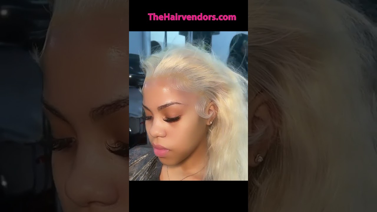 Beautiful Blonde Body Wave Full HD Lace Wigs Hair bundles with Closure | Thehairvendors.com
