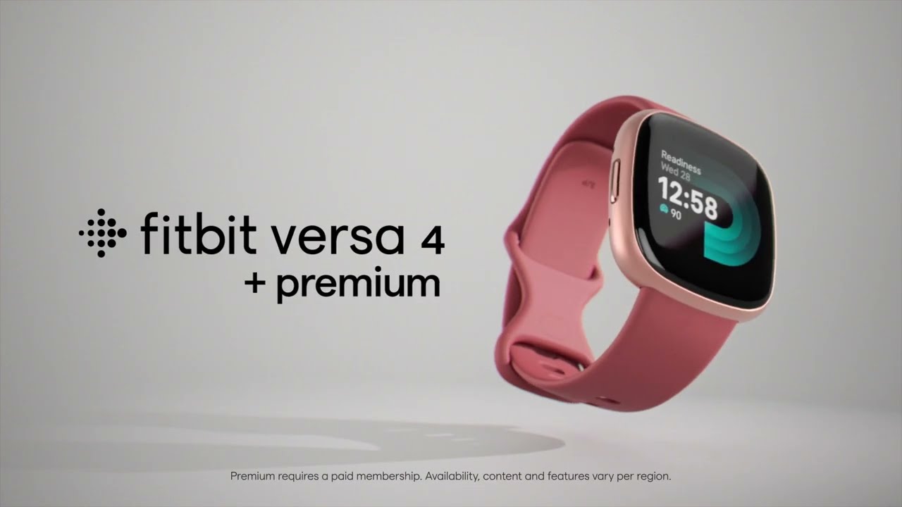 Fitbit Montre de sport GPS Versa 4 Smartwatch Bleu foncé/Argent
