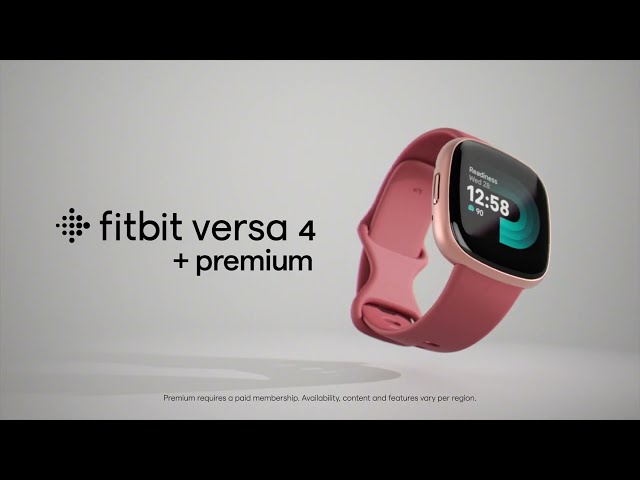 Montre connectée Fitbit Versa 4 bleu océan/platine video