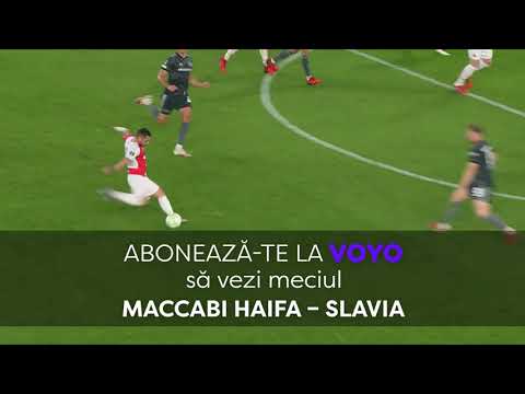 Maccabi Haifa - Slavia, LIVE pe 21 octombrie, de la 19:45, exclusiv pe VOYO!
