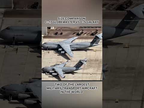 C-5 Galaxy vs C-17 Globemaster | Airlifters USAF Compared #C5Galaxy #C17 #USAF #military #aviation