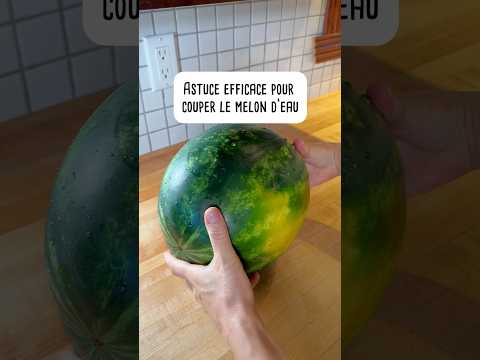 Comment couper ton melon d’eau en 2 étapes faciles #pastèque #melon #lunchboxforkids