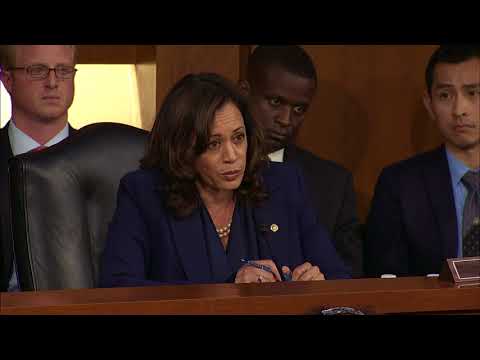 US Senator Kamala Harris on Wednesday questioned Supreme Court nominee Brett Kavanaugh about whether he had spoken with a particular law firm about special counsel Robert Mueller's investigation. (Sept. 6)