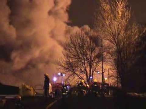 Buncefield Oil Depot Fire - Footage From Inside The Fire