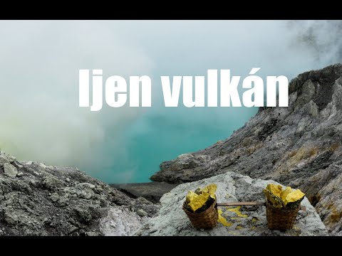 Bányászok egy aktív vulkáni kürtőben | Ijen vulkán