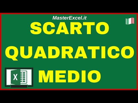 MasterExcel.it - Lezione: Scarto Quadratico Medio Formula Excel