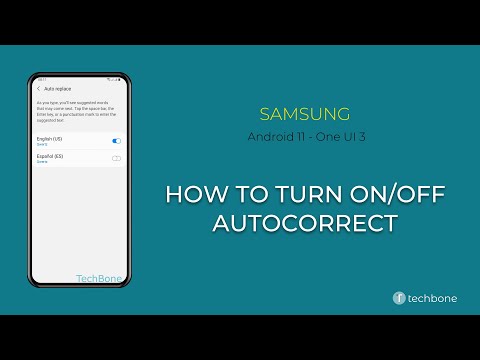 How to Turn On/Off Autocorrect - Samsung [Android 11 - One UI 3]