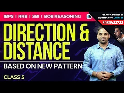 Direction Distance New Pattern | Reasoning  by Sachin Modi | Class 5 | RRB & IBPS Exams Video