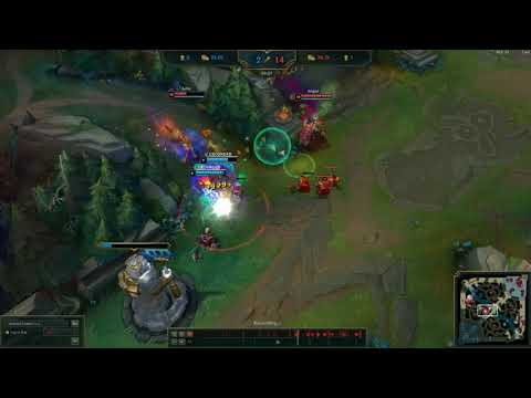 urf singed kills nami & syndra under tower