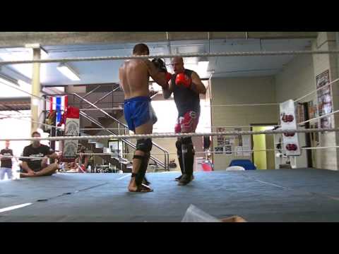 Steve sparring Simon