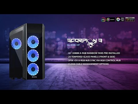 CHIEFTEC Scorpion 3 Gaming ATX dėklas video
