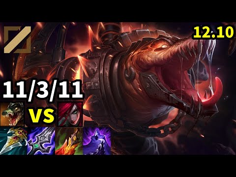 Renekton Mid vs Katarina - KR Master | Patch 12.10