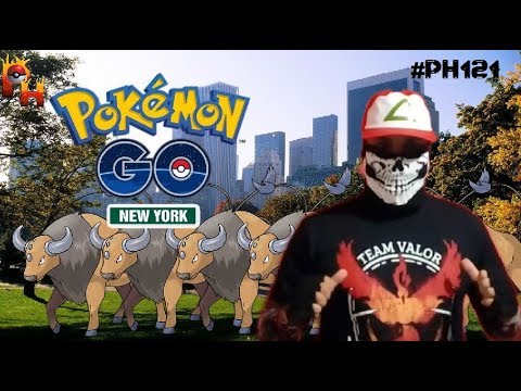 CAÇA AO TAUROS EM NOVA YORK FINALMENTE ELE APARECEU!!!!  MISSÃO TAUROS - POKÉMON GO #PH121