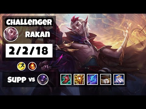 Rakan vs Alistar EU Challenger SUPPORT (2/2/18) - v11.16