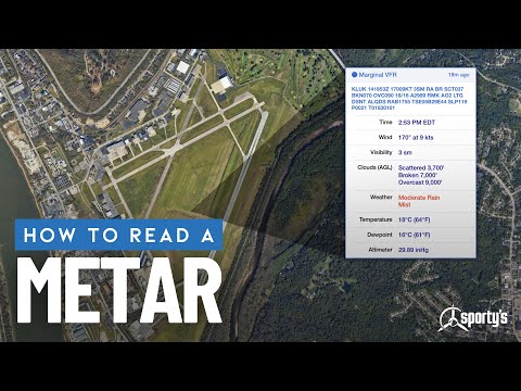 How to read a METAR aviation weather report - Sporty's Private Pilot Training Tips