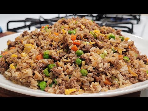 Quick & Easy Beef Fried Rice 🍛 | Simple Ground Beef Fried Rice Recipe 🍽️👨🍳