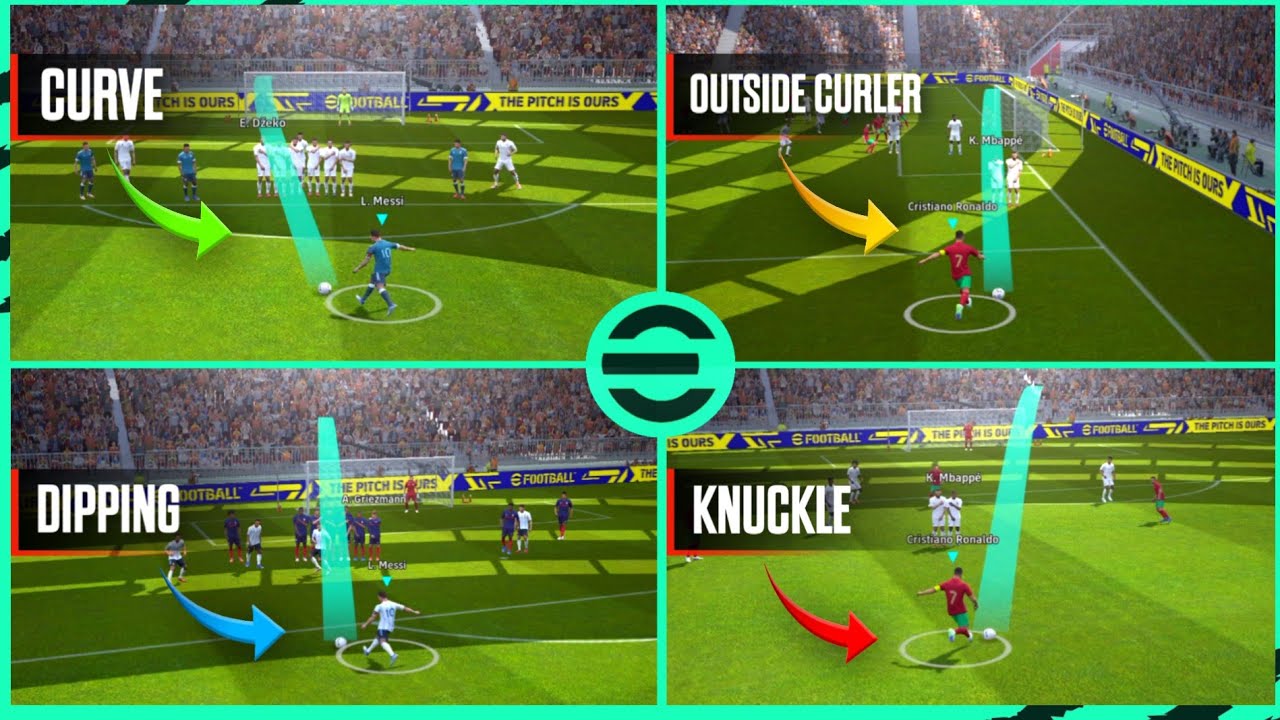 eFootball 2023 Mobile | All TYPES OF FREE KICKS TUTORIAL