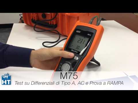 Multimeter with electrical safety measurements CEI 64-8. HT instruments M75