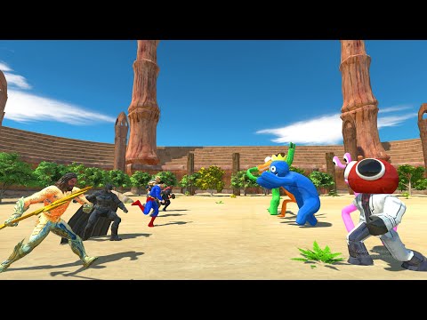DC And Marvel Alliance vs ALL Rainbow Friends - Animal Revolt Battle Simulator