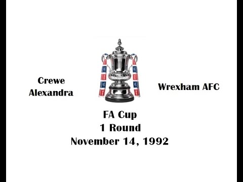 FA Cup 1992-1993. 1 Round. Crewe Alexandra - Wrexham AFC - 6:1. Highlights.