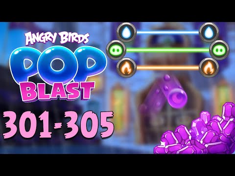 Angry Birds Pop Blast Gameplay Pt 61: Levels 301-305 - Color Barriers