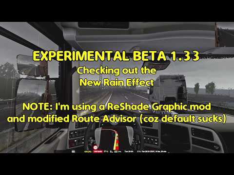 ETS2 | Experimental Beta 1.33 - New Rain Effects