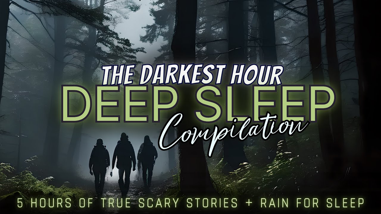 5 Hours of TRUE Scary Stories + rain for sleep 😴 deep woods, middle of nowhere, no ads, just stories