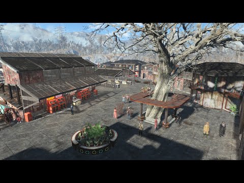 Fallout 4 - SANCTUARY HILLS - Settlement build tour - NO MODS