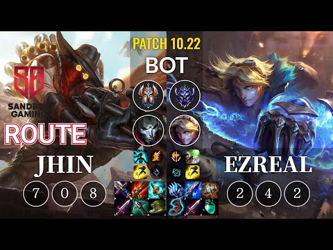 SB Route Jhin vs Ezreal Bot - KR Patch 10.22