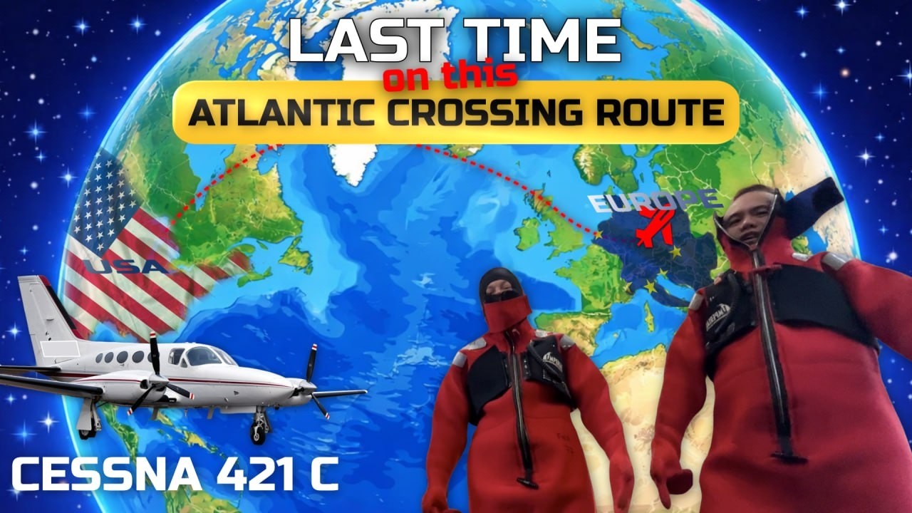 CESSNA 421C ATLANTIC CROSSING. LAST TIME ON THIS ROUTE. US – GERMANY FERRY FLIGHT. (Part 2 of 2)