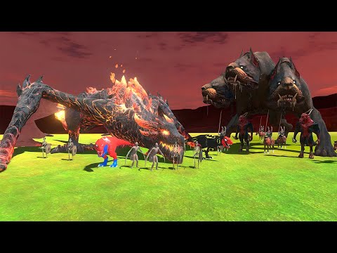 Who is The Boss - Fire Lava Dragon vs Cerberus | Animal Revolt Battle Simulator
