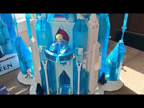Completed LEGO 43197 Disney Frozen Ice Castle