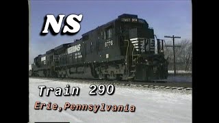 NorfolkSouthernTrain290.Erie,Pennsylvania.Date12-30-95.Time11:15am.