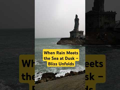 When Rain Touches the Sea at Dusk – Nature’s Magic! | #trending #naturelovers #daylighthour