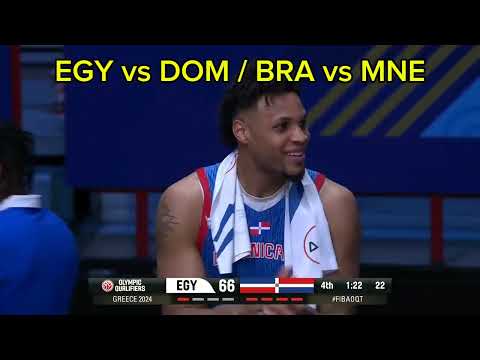 ( FIBAOQT ) EGY vs DOM / BRA vs MNE