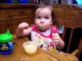 Abigail Eating Applesauce