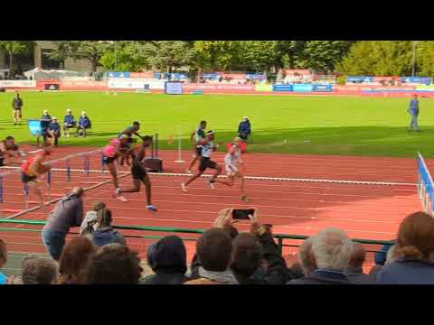 l'étincelant Sasha Zhoya, champion de France du 110m haies