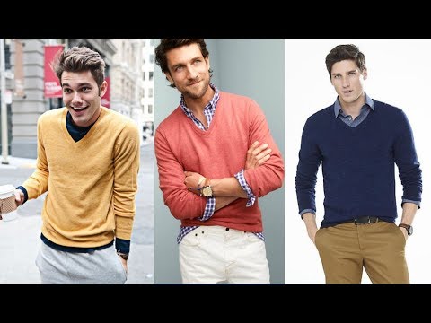 V neck sweater for men