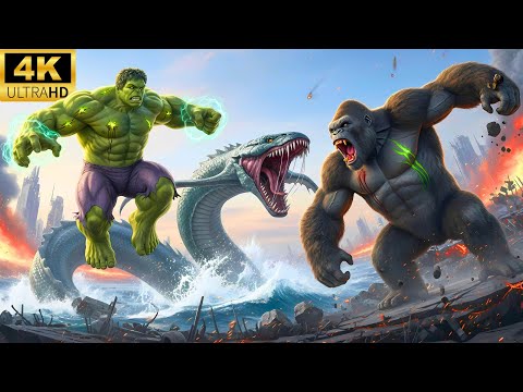 KING KONG vs HULK vs LEVIATHAN – The Ultimate Titan Showdown | Epic Monster Battle 4K